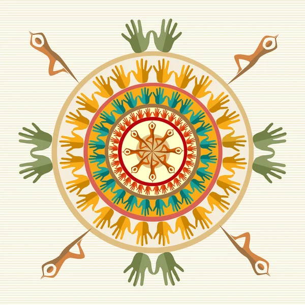 Mandala de yoga de India — Archivo Imágenes Vectoriales