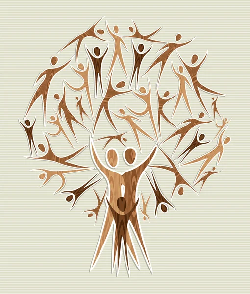 Αγκαλιάσει την ποικιλομορφία δέντρο σύνολο — Διανυσματικό Αρχείο