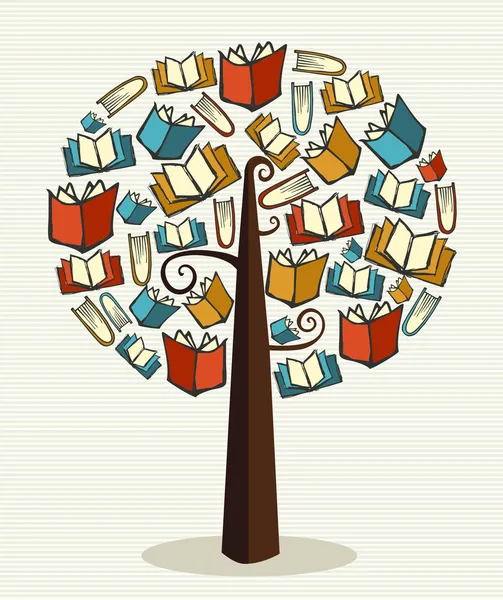 Concept books tree — Stock Vector