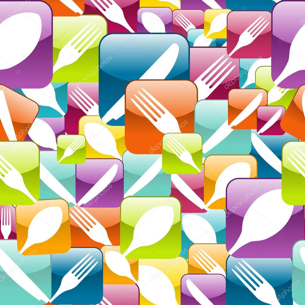 Restaurant Icon seamless pattern