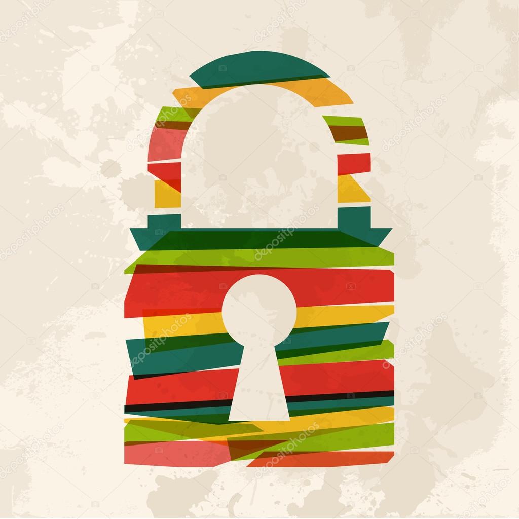 Vintage multicolor Padlock