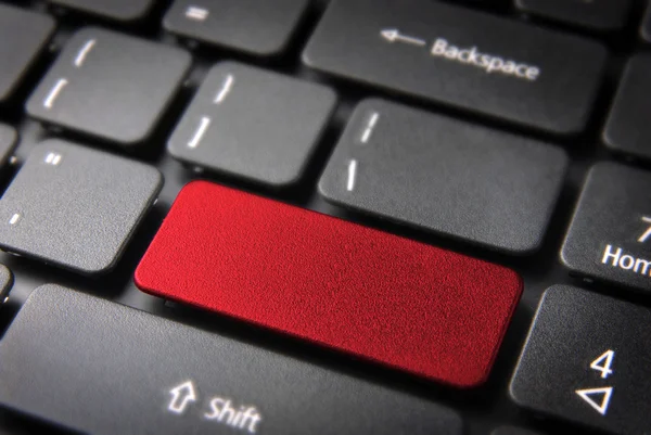 Red blank keyboard key, business background — Stock Photo, Image