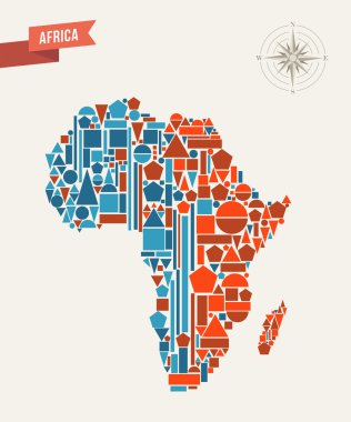 Afrika geometrik figürler harita