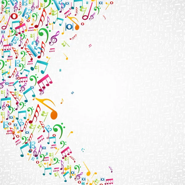 Notas musicales diseño aislado — Vector de stock