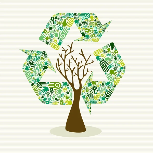 持続可能な開発の手作りツリー — ストックベクタ