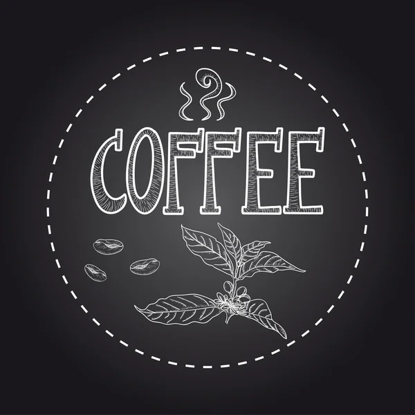 コーヒー黒板図 — ストックベクタ