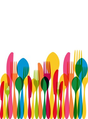 çok renkli şeffaf dishware