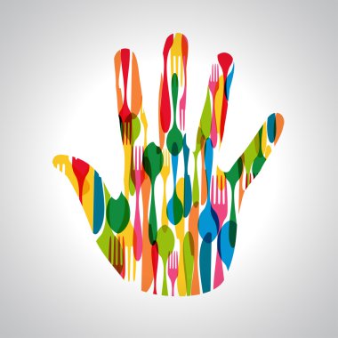 çatal bıçak takımı el Şekil şekil