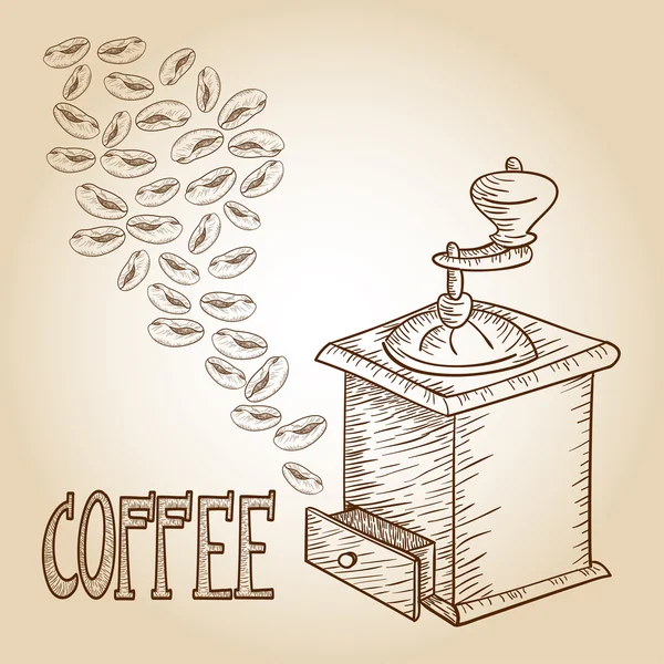 Illustration de croquis de café — Image vectorielle