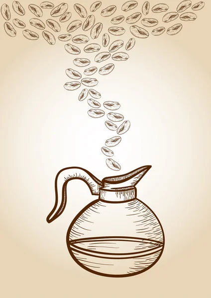 Illustration zum Kaffee-Konzept — Stockvektor