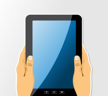 tablet çizim tutan eller ayarla