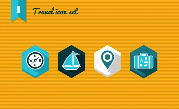 Travel flat icons set — Stock Vector