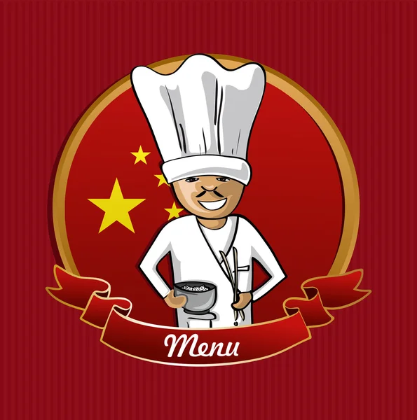Food from China menu poster. — Stock Vector