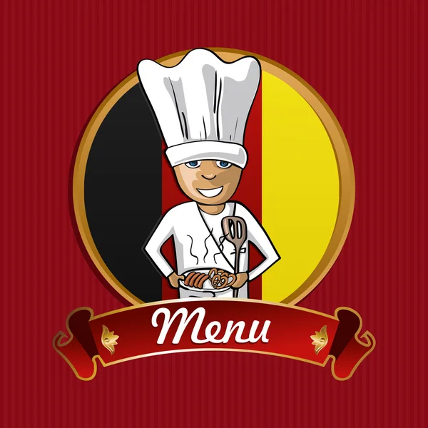 Cartel de menú Comida de Alemania . — Vector de stock