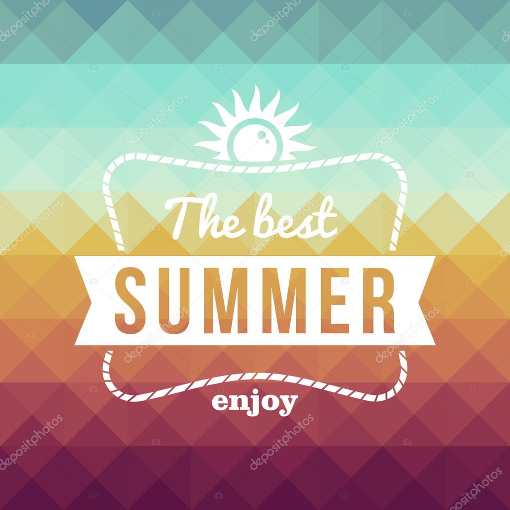 Retro summertime holidays poster