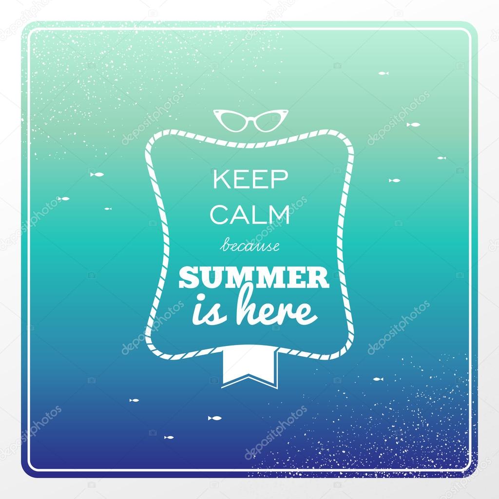 Vintage summertime holidays poster.