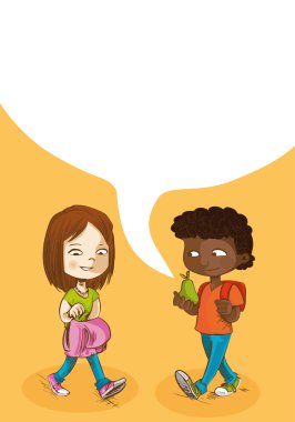 geri okul eğitim çocuklar için sosyal balon.