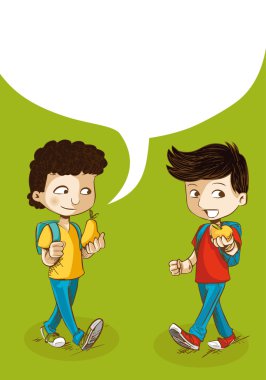 geri okul eğitim çocuklar için sosyal balon.