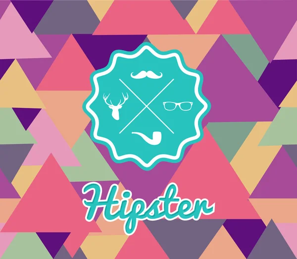 Trendy retro Ikon label Hipsters pola mulus . - Stok Vektor