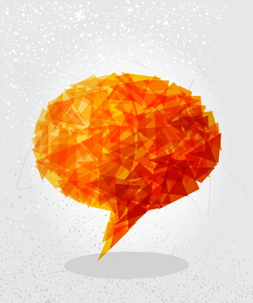 Forme de bulle sociale orange . — Image vectorielle