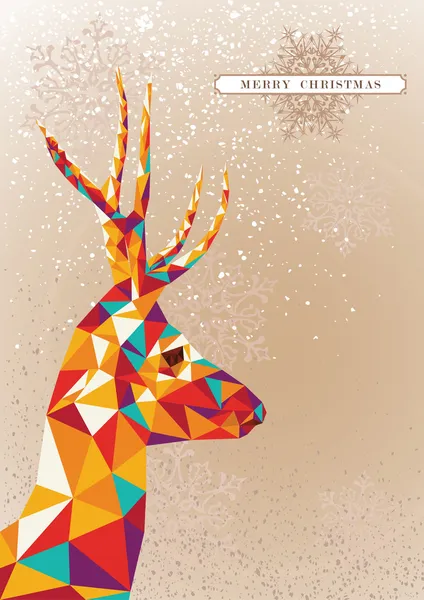 Joyeux Noël forme de renne colorée . — Image vectorielle
