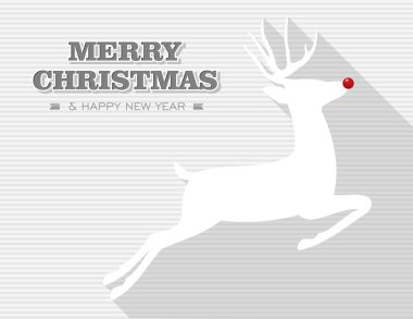 neşeli Noel reindeer tatil illüstrasyon.
