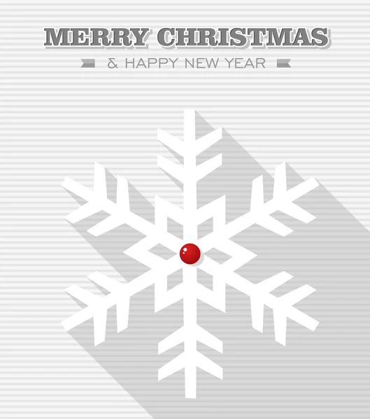 Merry christmas sneeuwvlok vakantie illustratie. — Stockvector