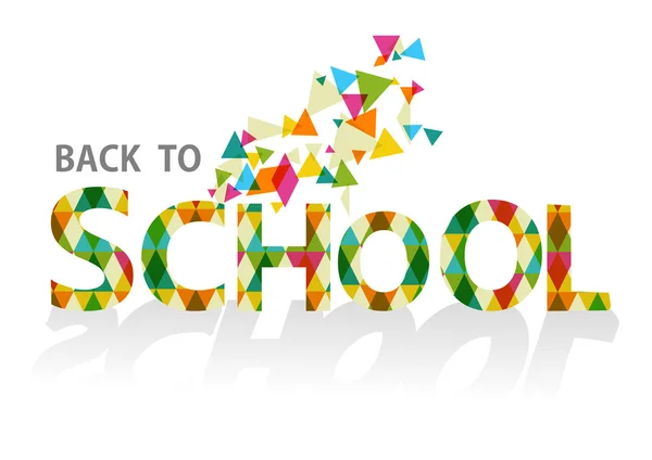Torna a scuola colorato triangoli EPS10 file di sfondo . — Vettoriale Stock