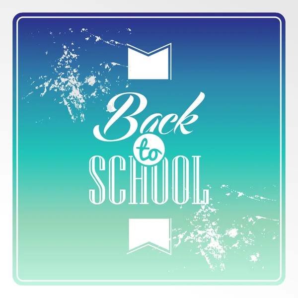 Retro back to school text colorful grunge background. — Stock Vector