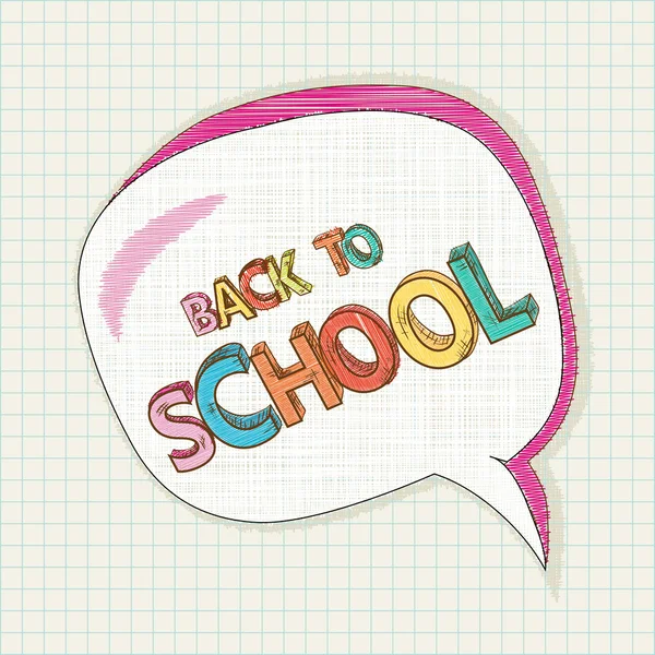 Back to school colorful social bubble education background. — Stock Vector