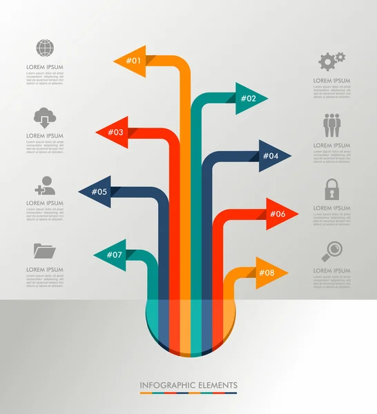 Infographic sjabloon grafische elementen illustratie. — Stockvector