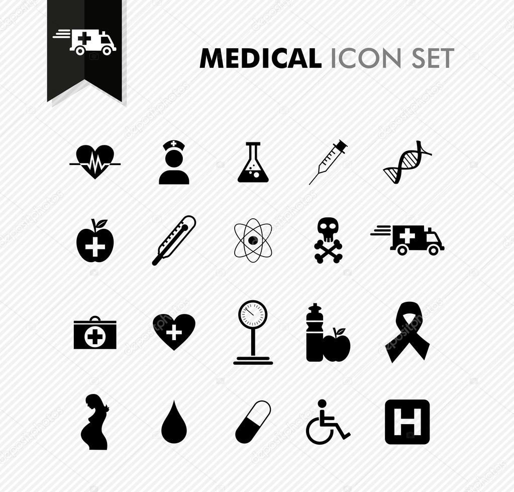 Fresh medical icon set.