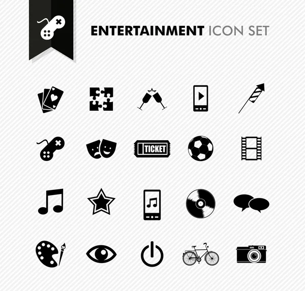 Entertainment fresh icon set. — Stock Vector