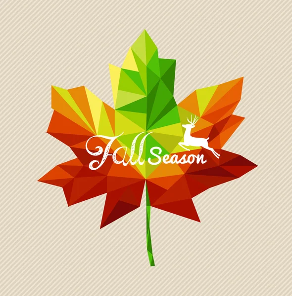 Herbst Herbst Saison Text Dreieck Blatt Form eps10 Datei Hintergrund — Stockvektor