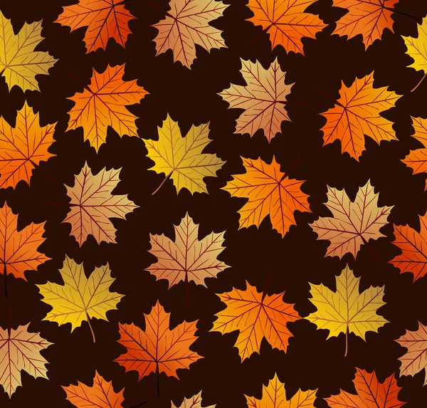 Vintage autumn leaves seamless pattern background. EPS10 file. — Stock Vector