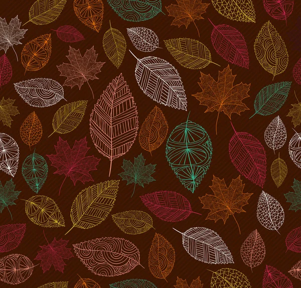 Vintage hojas de otoño sin costura patrón de fondo. Archivo EPS10 . — Vector de stock