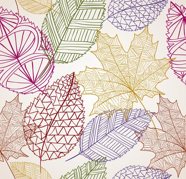 Vintage hojas de otoño sin costura patrón de fondo. Archivo EPS10 . — Vector de stock