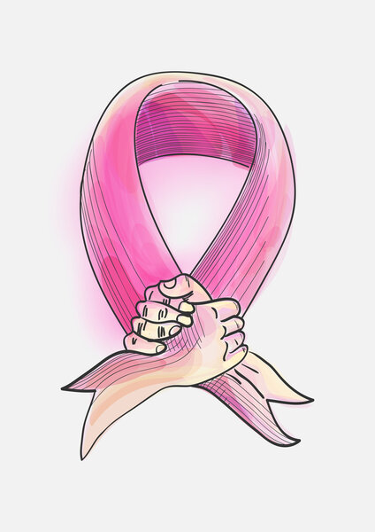Breast cancer awareness concept illustration EPS10 file.