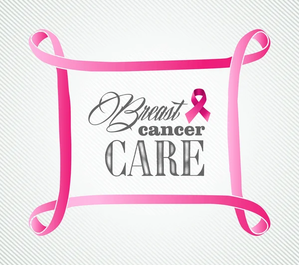 Breast cancer awareness concept frame illustration EPS10 file. — Stock Vector