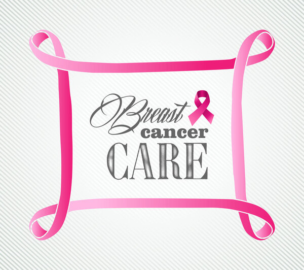 Breast cancer awareness concept frame illustration EPS10 file.