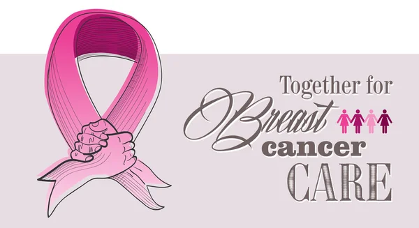 Global Breast cancer awareness concept illustration Archivo EPS10 . — Vector de stock