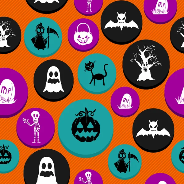 Feliz Halloween elementos sin costura patrón de fondo archivo EPS10 . — Vector de stock