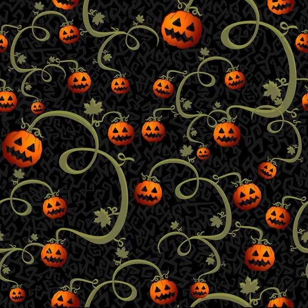 Halloween spooky pompoenen naadloze patroon achtergrond eps10 bestand — Stockvector