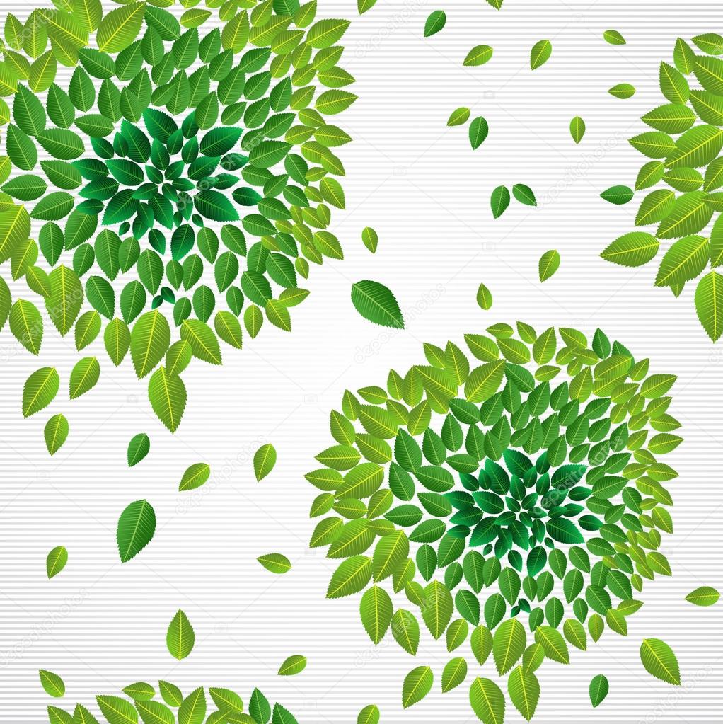 Spring time contemporary green leaves seamless pattern EPS10 fil