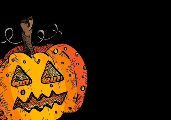 Feliz Halloween vieja calabaza cara linterna ilustración archivo EPS10 — Vector de stock