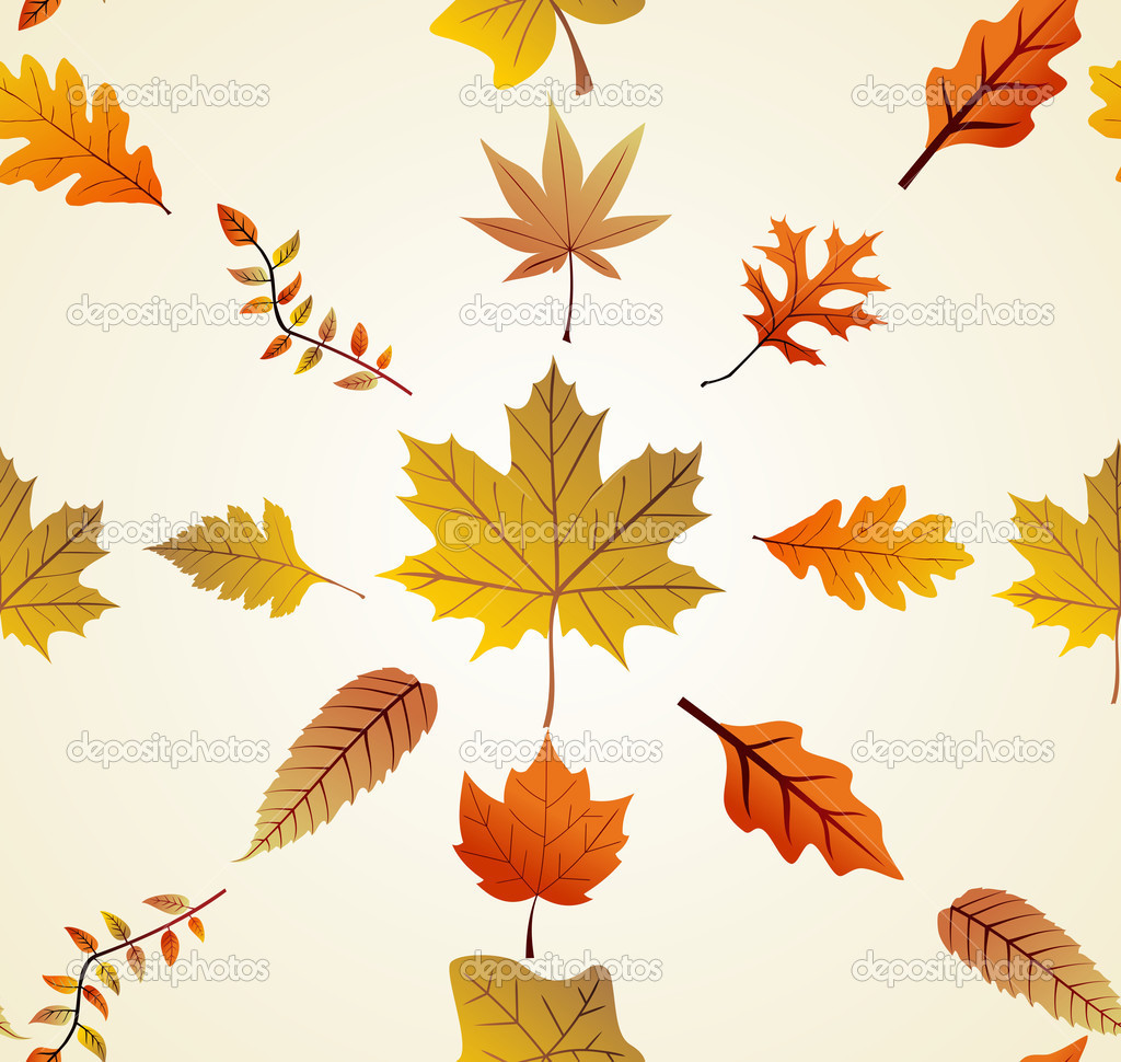 Autumn leaves seamless pattern background. EPS10 file.