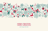 Vintage Weihnachten Rentier nahtlose Muster Hintergrund. eps10 fi