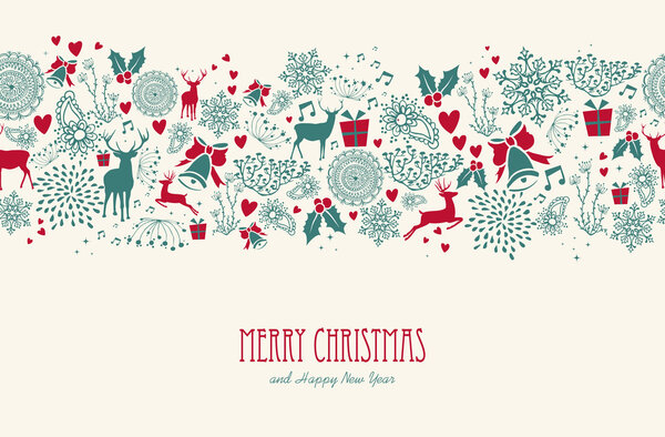 Винтажный рождественский олень бесшовный рисунок фона. S10 fi
