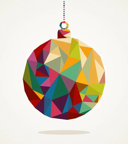 Merry Christmas circle bauble with triangle composition EPS10 fi — Stock Vector