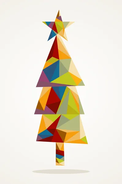 Buon Natale trendy albero composizione file EPS10 . — Vettoriale Stock